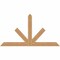Ekena Millwork Saratoga Timber Gable Bracket, Western Red Cedar, 84"W x 45"H x 3 1/2"D x 5 1/2"F, 13/12 Pitch GBW084X45X0406SAR00SWR - alternate 1